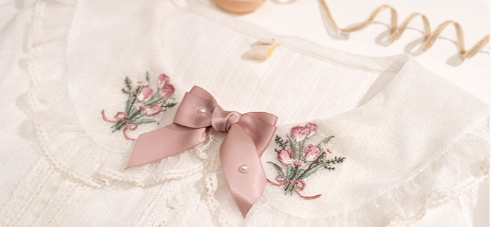 Kimono style dress with Japanese style maid apron