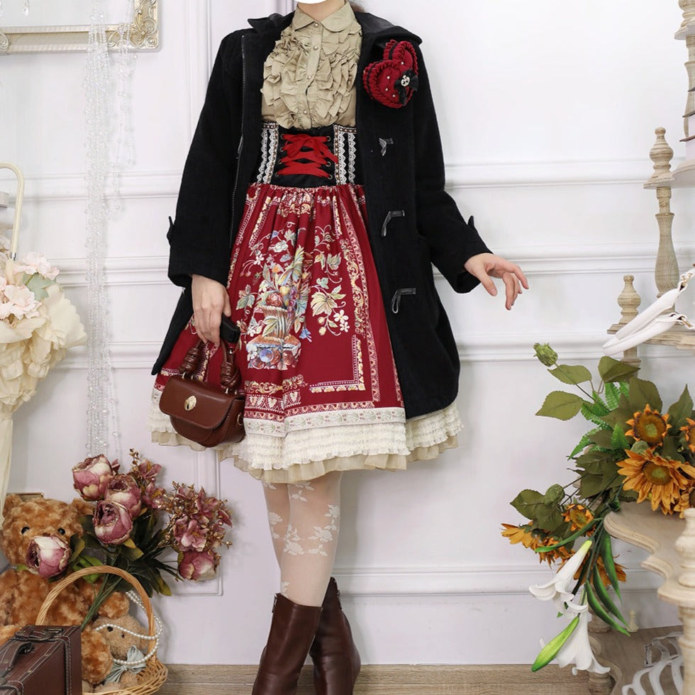【予約販売】バイエルンの少女 カントリー風ジャンパースカート［ショートタイプ］