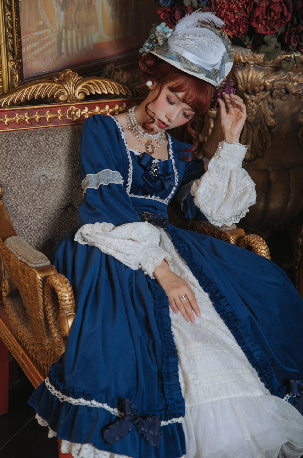 【予約販売】貴婦人の肖像 エレガントベルベットドレス