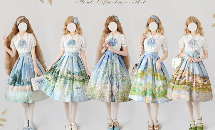 A total of 15 skirts with Monet paintings