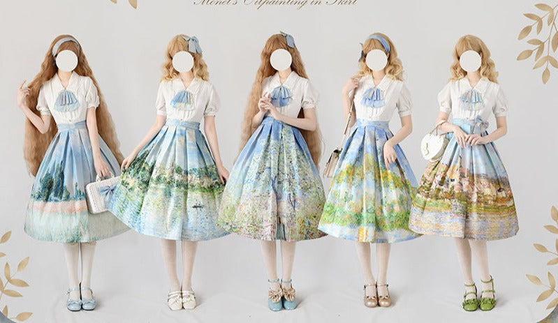 A total of 15 skirts with Monet paintings