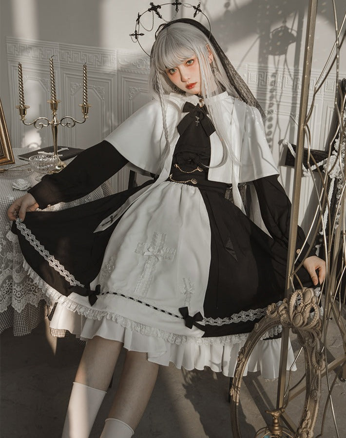 [Pre-order] Holy academy Gakuin Gothic Lolita skirt and cape setup 