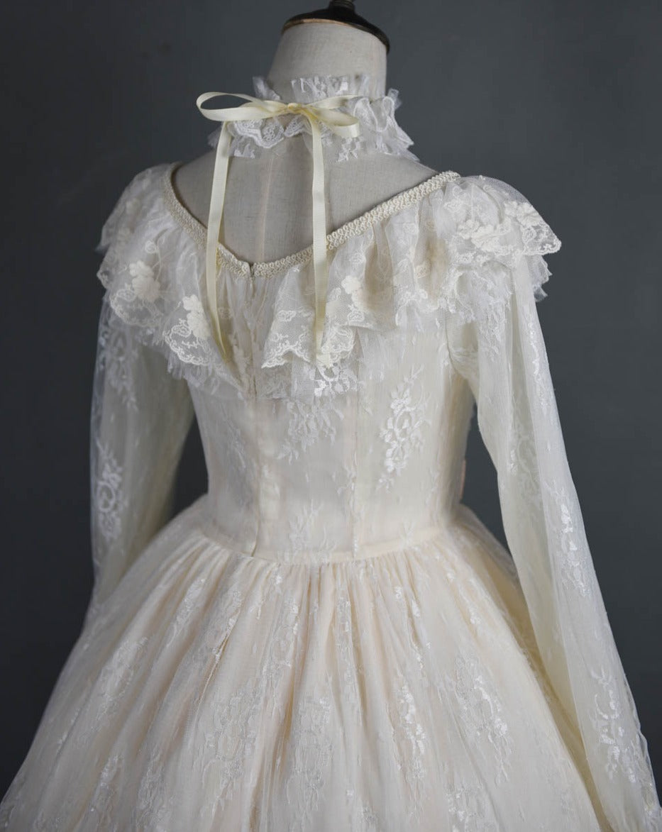 [Pre-order] Morning Mist Sweet Elegant Lace Dress