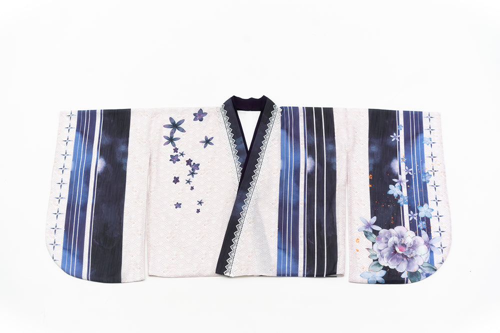 Japanese-style print and lace kimono-style tops [20% off when purchased together]