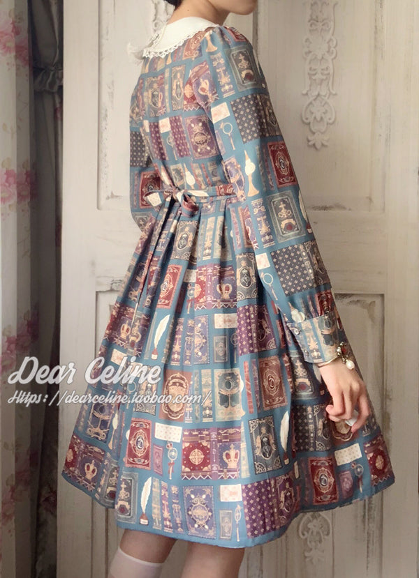 Book of Magic printed dress