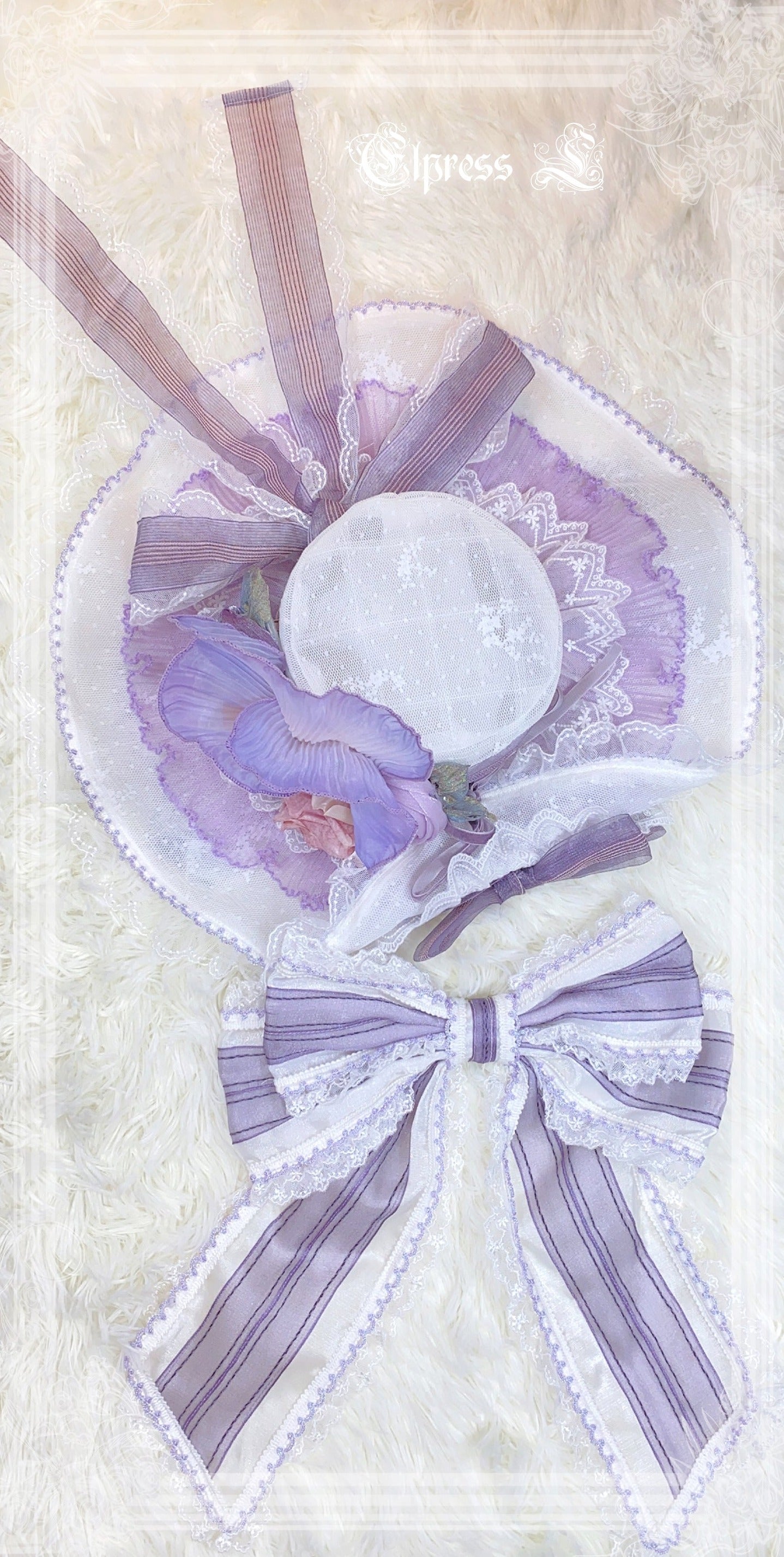 [Simultaneous purchase only] Double-flowered Rose Princess hat and corsage