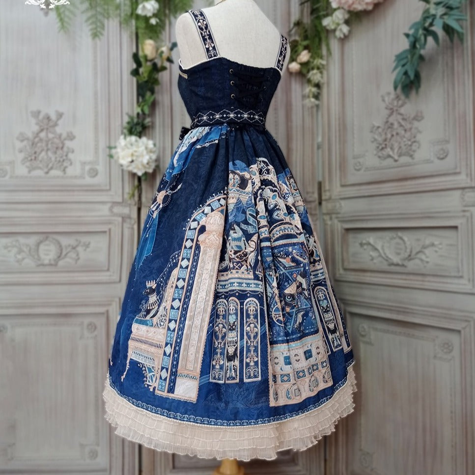 [Pre-order] Twilight Egyptian Lolita Shoulder Strap Jumper Skirt