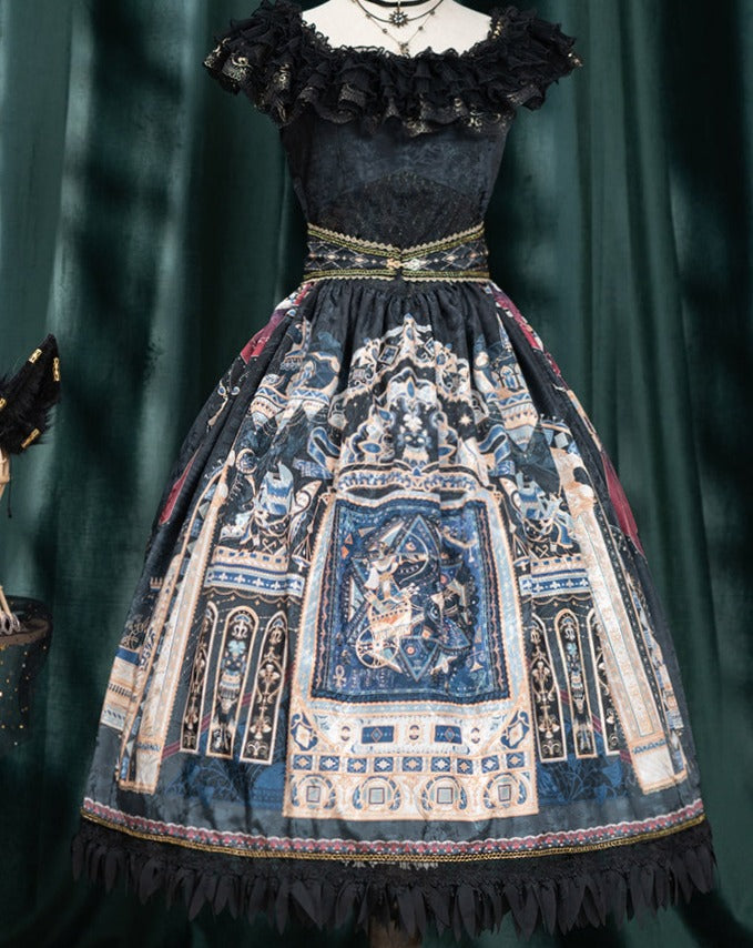 [Pre-order] Twilight Egyptian Lolita Frill Jumper Skirt