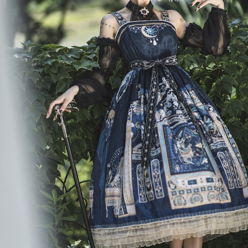 [Pre-order] Twilight Egyptian Lolita Shoulder Strap Jumper Skirt