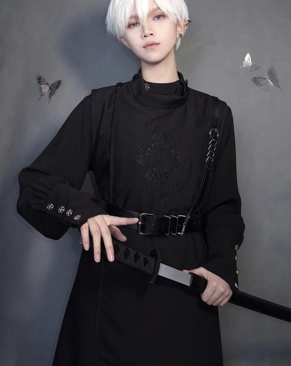 【予約販売】Black Knight 皇子系刺繍ローブ