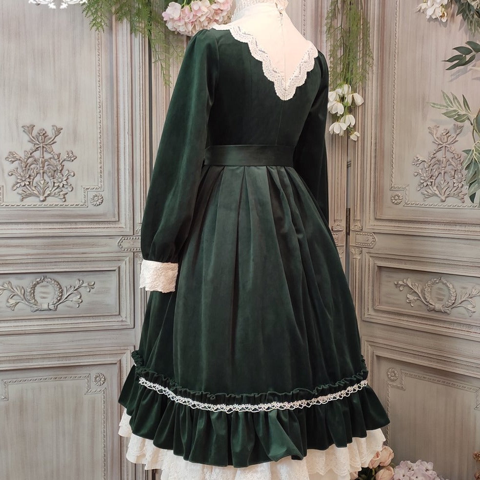 [Pre-order] British Classical Lolita Velvet Dress