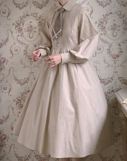 Retro detective dress coat 4-piece set
