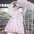 Yumemiru Goldfish Flower Lolita Jumper Skirt with Hair Accessory