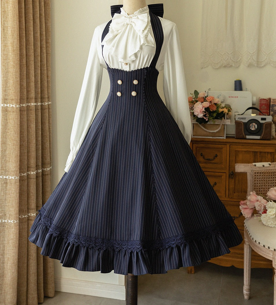 [Partial pre-order sale] Classical 2way high waist jumper skirt