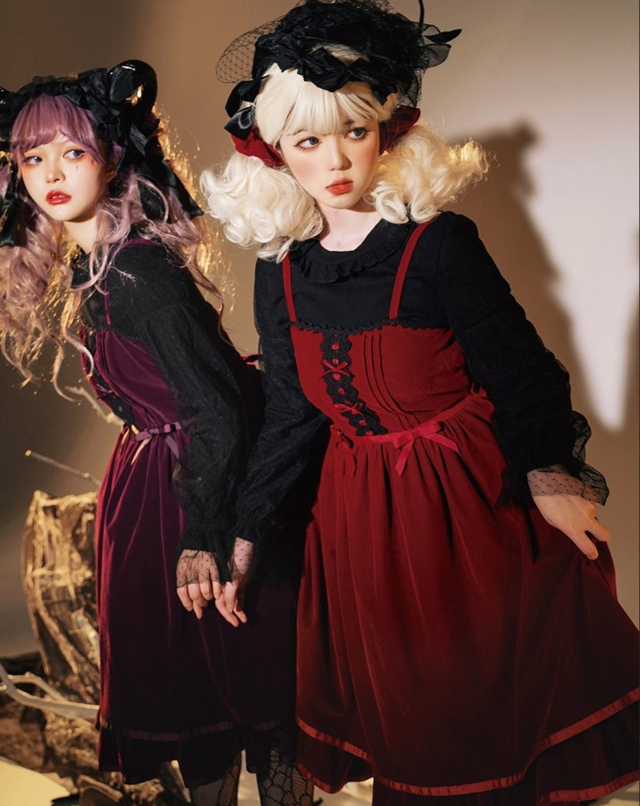 Irene ベルベットジャンパースカート