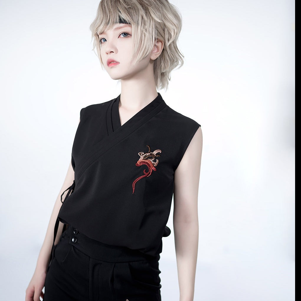 【予約販売】暗夜指令 皇子系 ノースリーブクロスブラウス