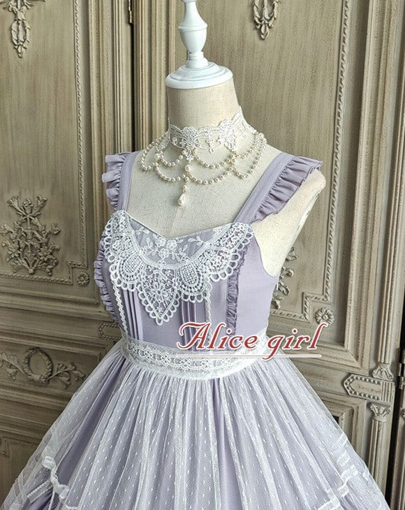 [Reservation sale] Classical jumper skirt with veil overskirt