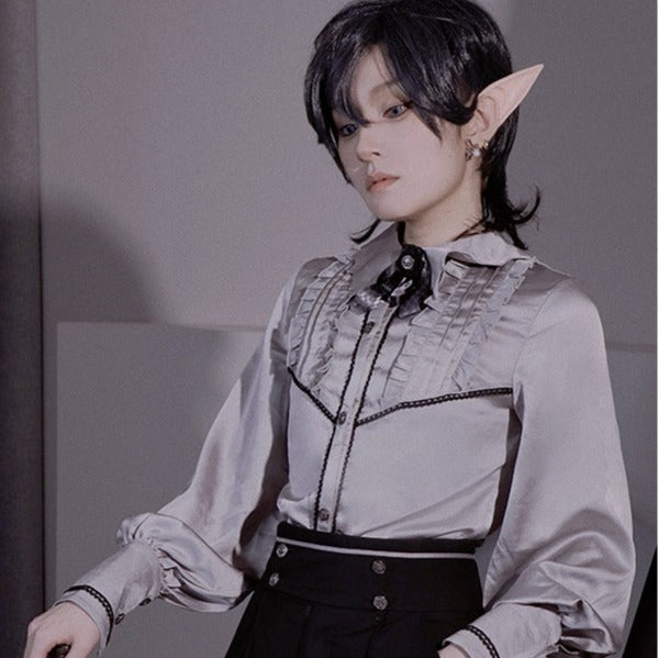 Prince Lolita Knight Style Frill Tie Blouse 