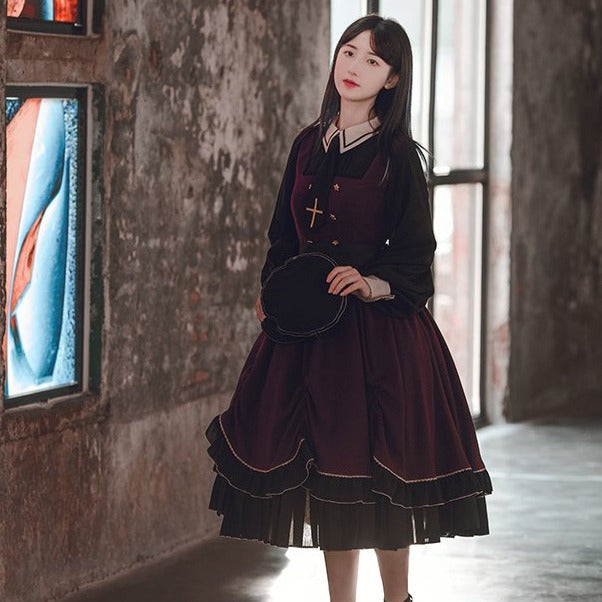 Apprentice Wizard Layered dress and cloak