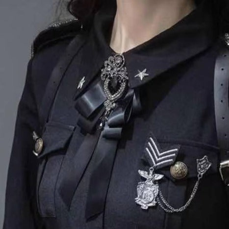 [Simultaneous purchase only] Military Lolita ribbon tie, necktie