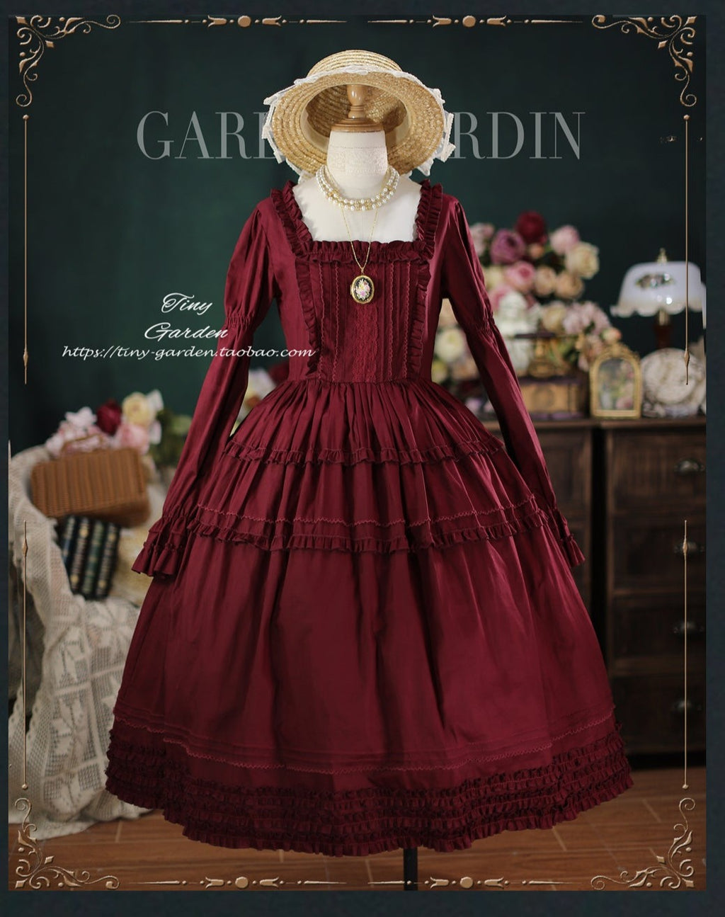 [Pre-order] Antique ball elegant classical long-sleeved dress