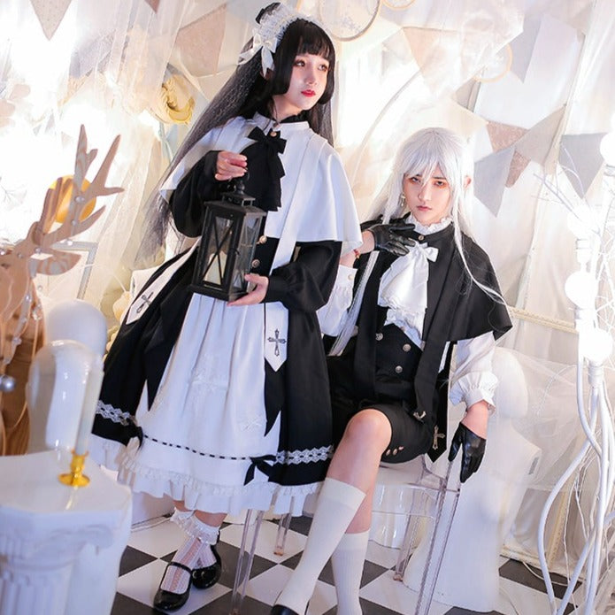 [Pre-order] Holy academy Gakuin Gothic Lolita skirt and cape setup 