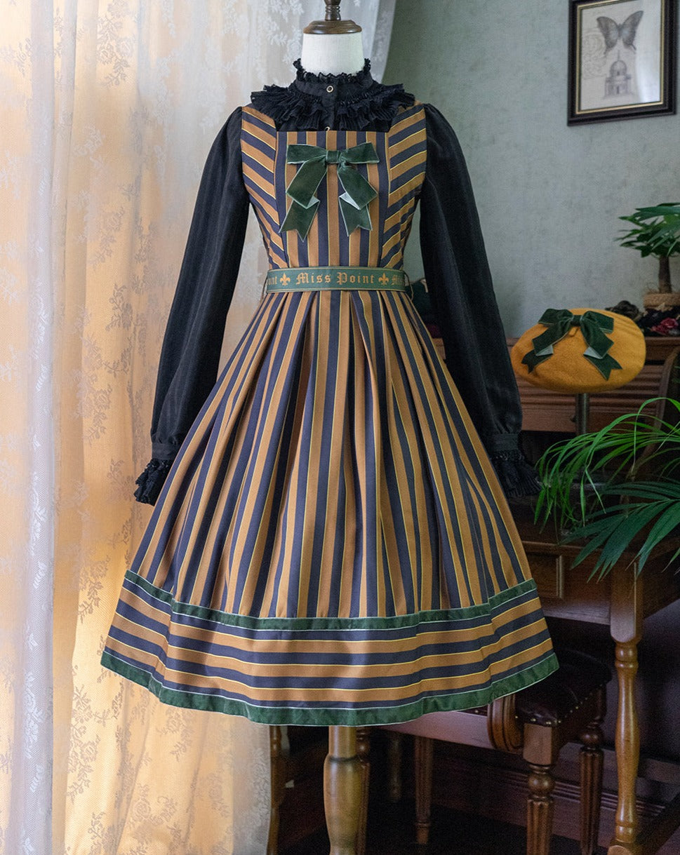 Gothic Lolita Vertical Striped Jumper Skirt of Lord Nobility