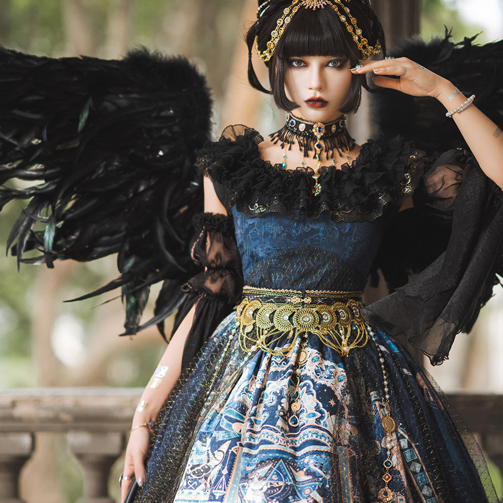 [Simultaneous purchase only] Twilight Egyptian Lolita Coin Belt, Choker