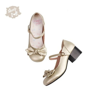 Lolita shoes 8 colors strap shoes with ribbon 4.5 cm heel