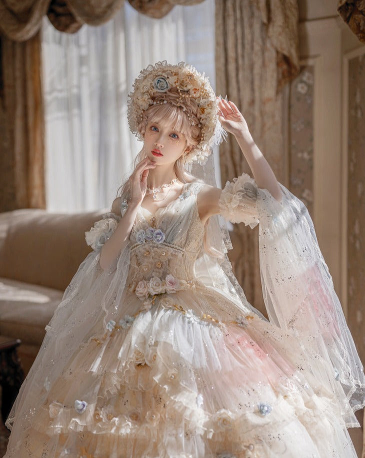 Spirit of Flora pale flower princess dress