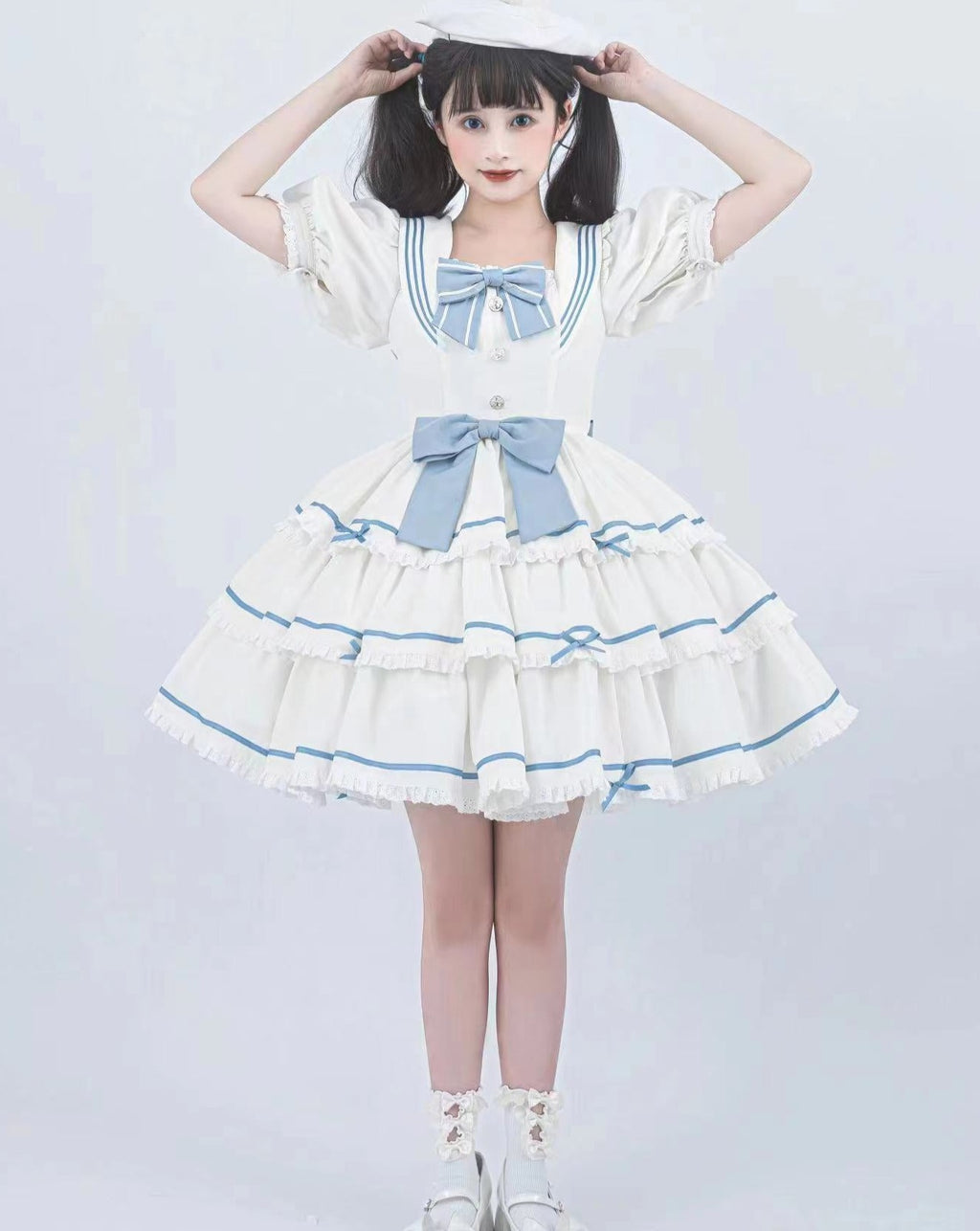 In the Sea Breeze Marine Style Dress