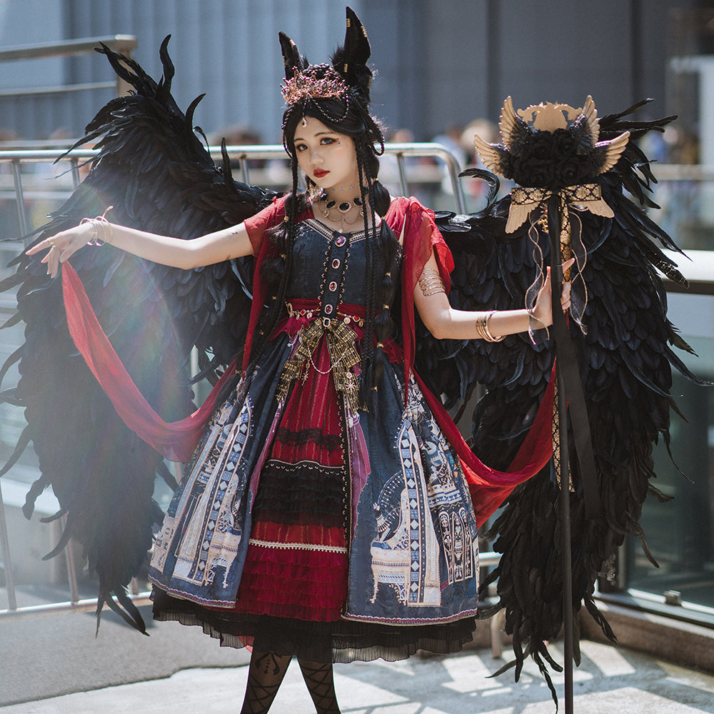 [Pre-order] Twilight Egyptian Lolita Jumper Skirt with Gorgeous Shawl