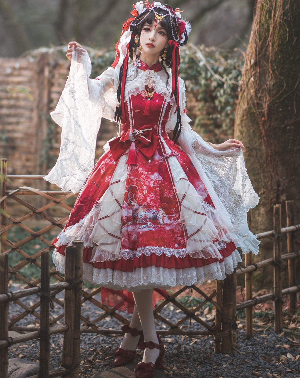 九色鹿 華ロリ プリンセスドレスフルセット