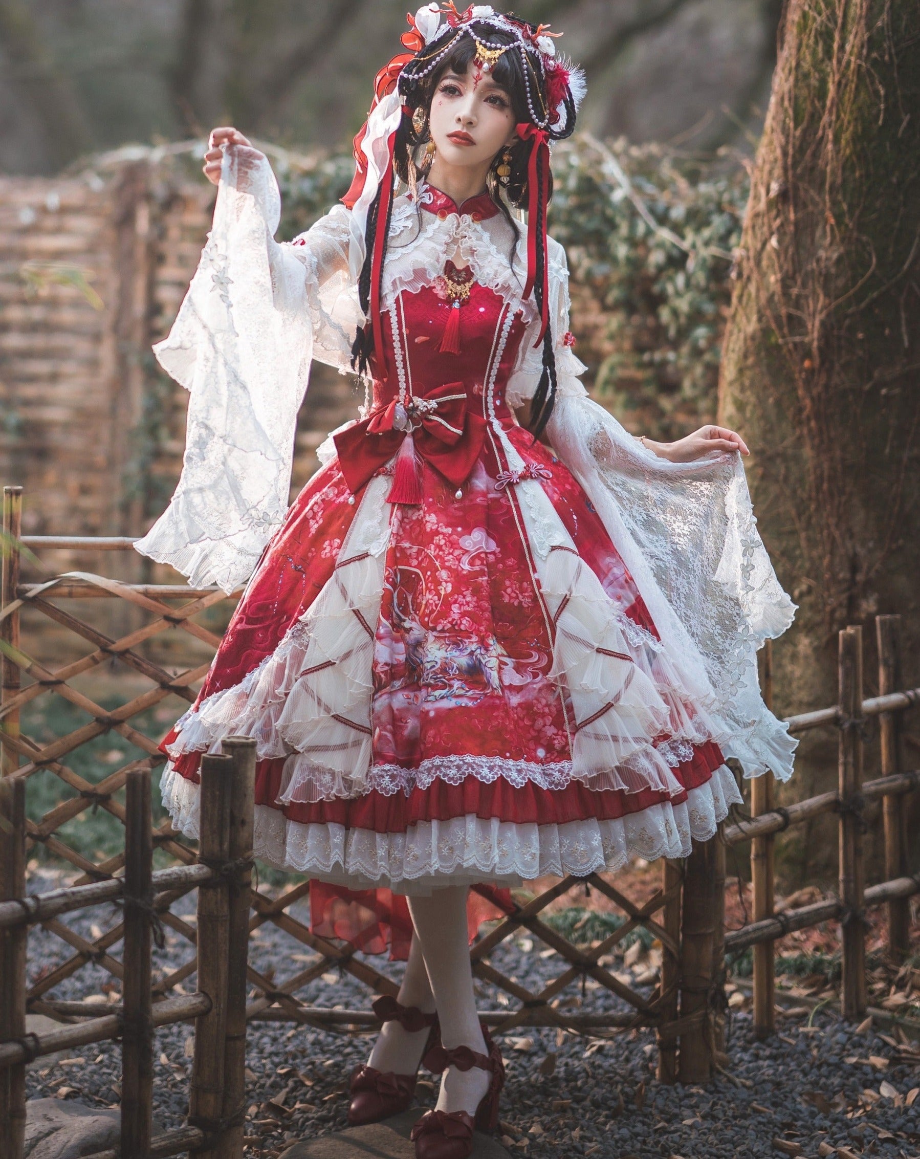 九色鹿 華ロリ プリンセスドレスフルセット
