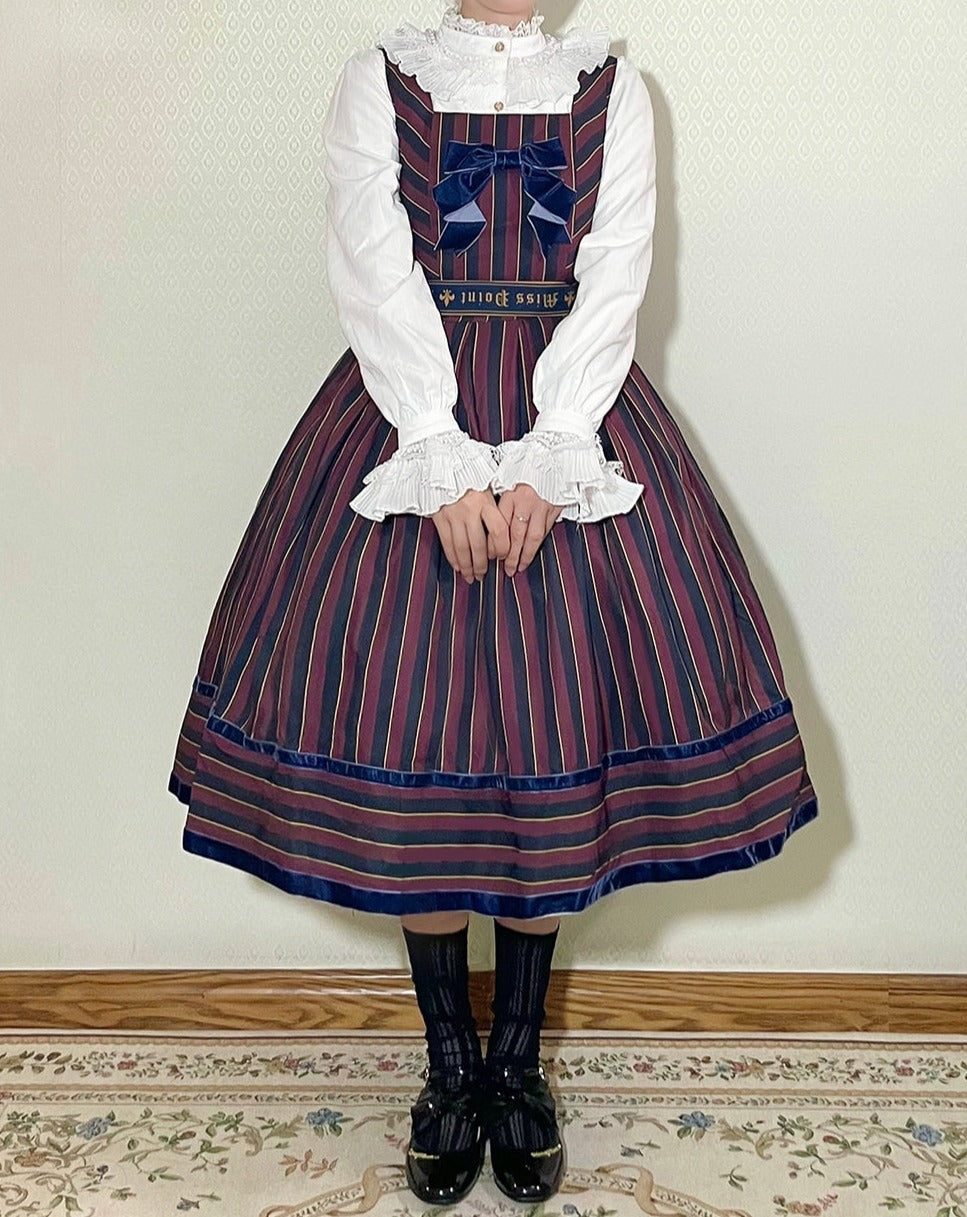 Gothic Lolita Vertical Striped Jumper Skirt of Lord Nobility