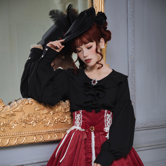 Portrait of a Lady Elegant Frilled Blouse [20% off for combined purchases]