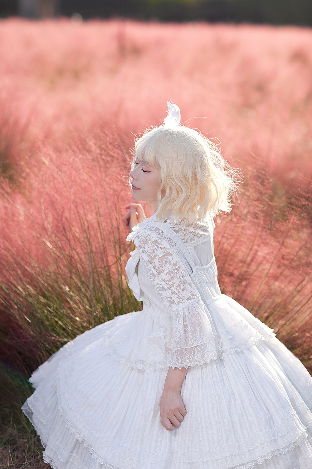 Tower of Dawn lace sleeve blouse