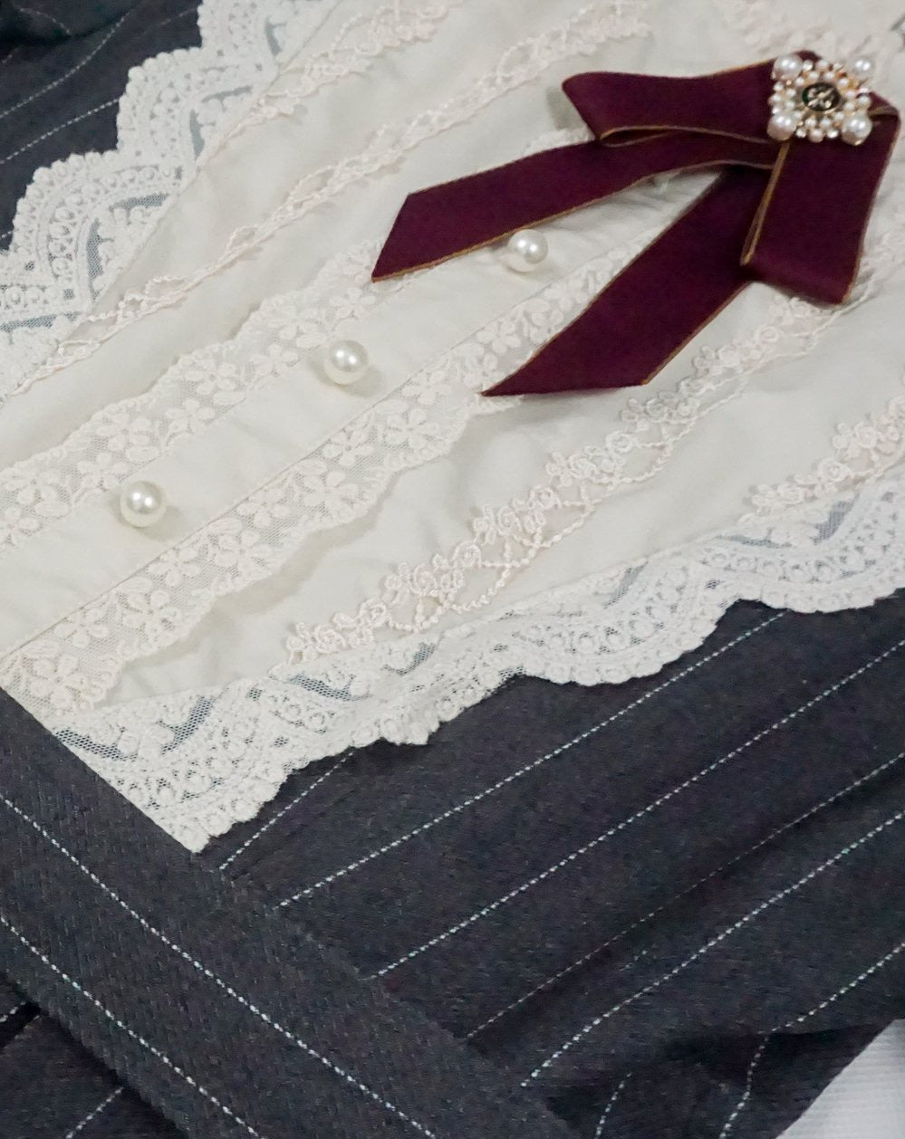 [Pre-order] British Classical Lolita Vertical Striped Dress