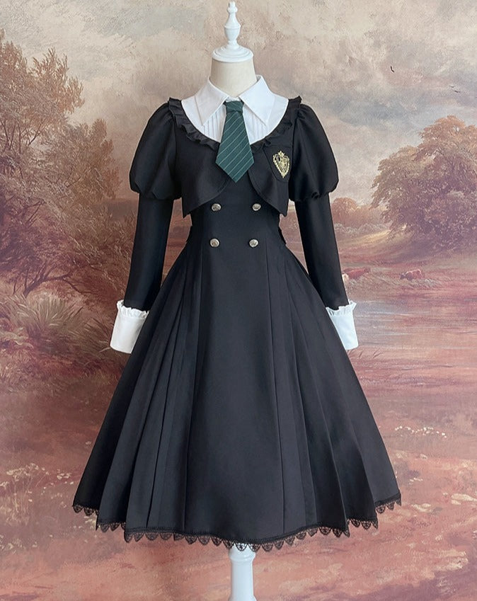 【予約販売】制服風 フェイクレイヤードワンピース