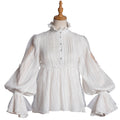 [Pre-order] Stand Collar Puff Sleeve Retro Style Shirt