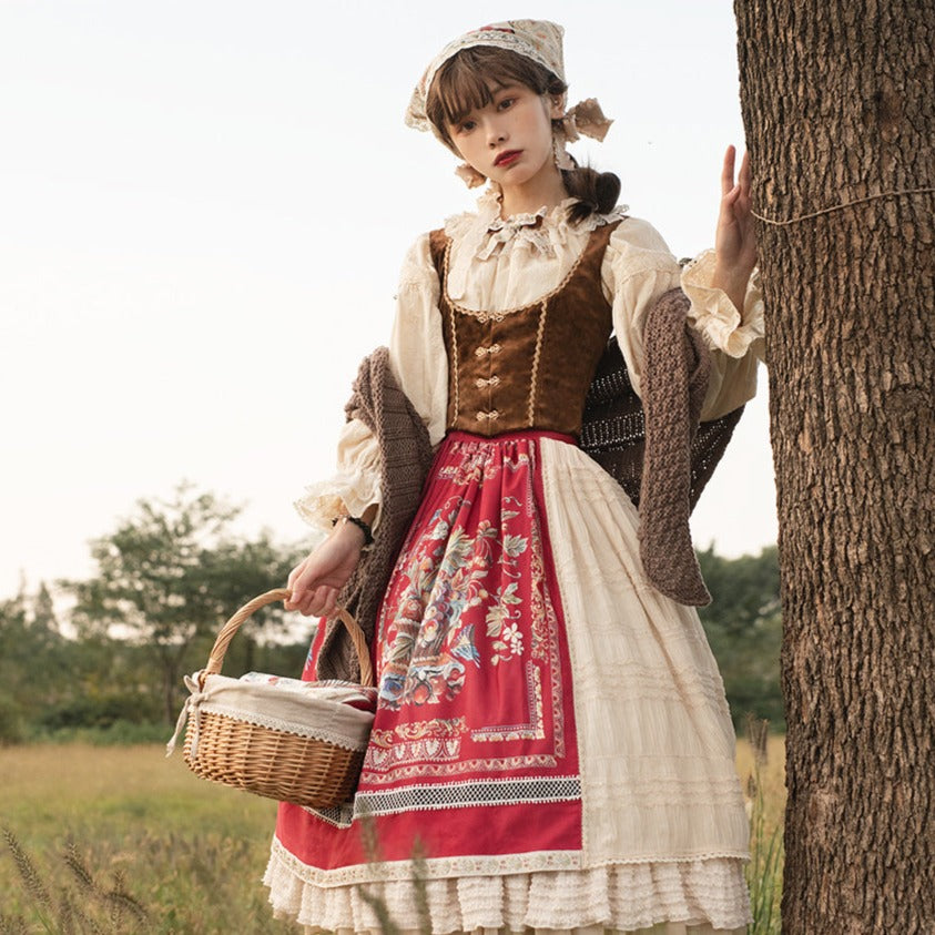 [Pre-order] Bavarian Girl Country-style Bone Vest