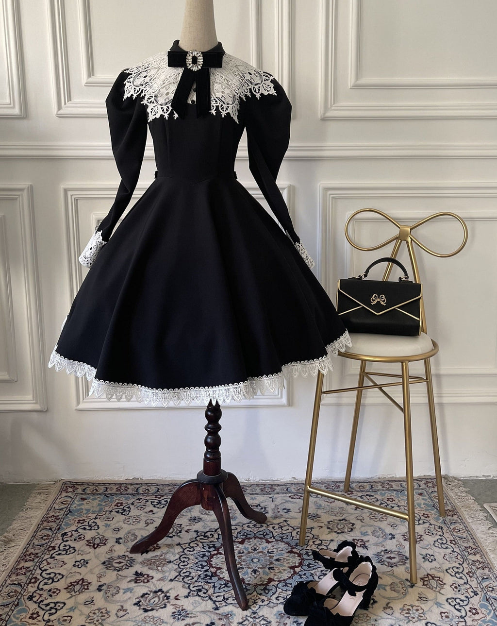 Princess, All the Best Retro Long Sleeve Dress Short Type