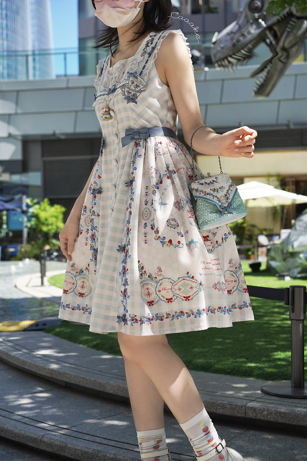 Porcelain Teaparty パステルカラージャンパースカート