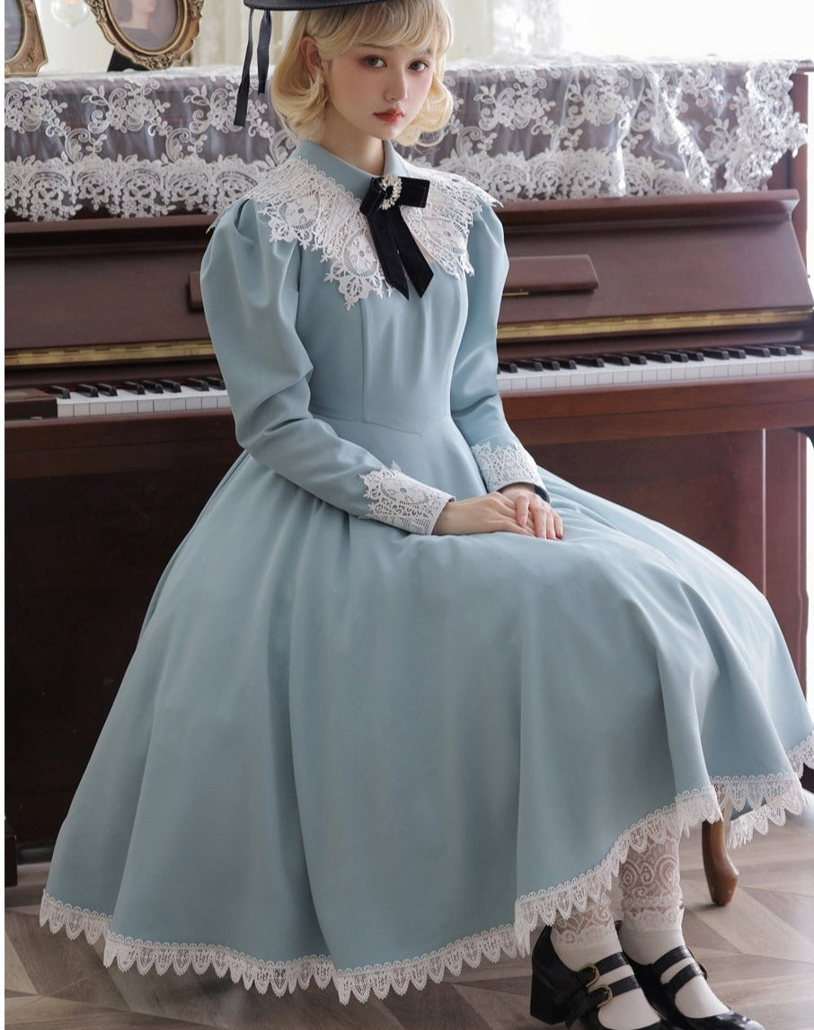 Princess, All the Best Retro Long Sleeve Dress Long Type