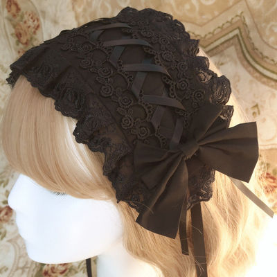 lace and ribbon headdress