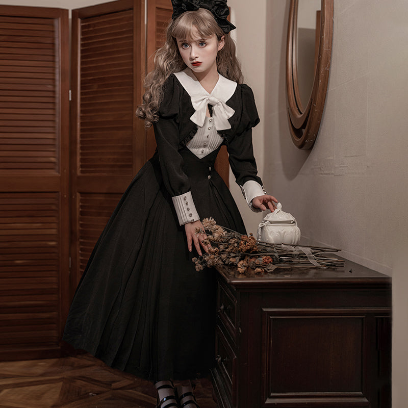 Monastery uniform style jumper skirt and short jacket setup