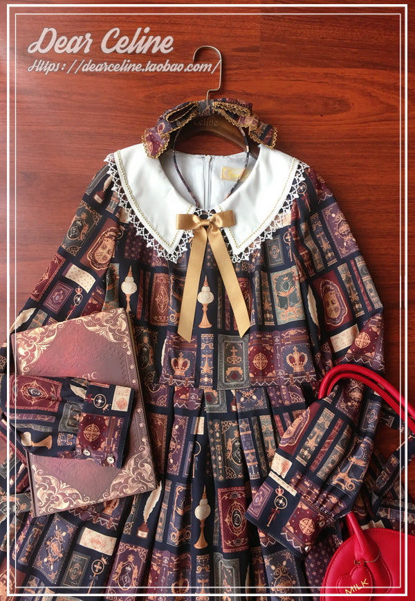 Book of Magic printed dress