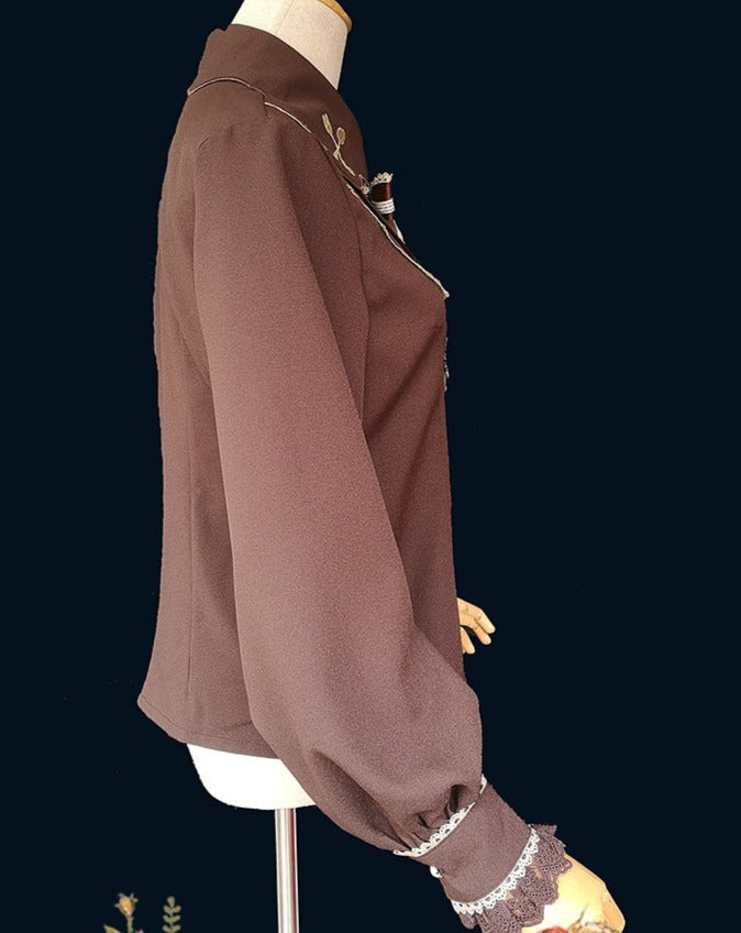 [Pre order] Changeable collar lantern sleeve blouse