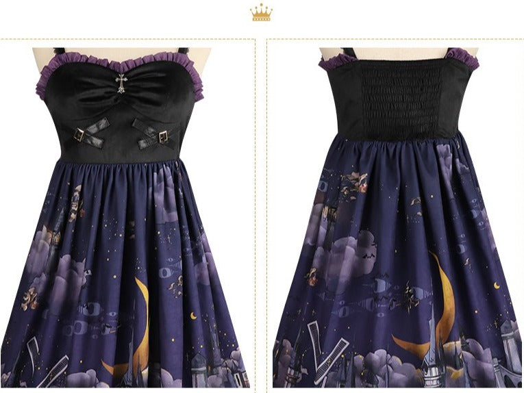 【予約販売】魔女の街 ゴスロリ ダークエレガントジャンパースカート