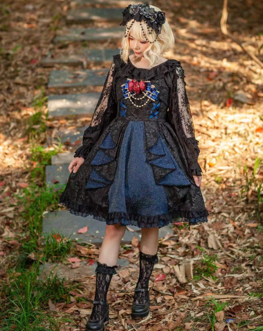 Starry Night Gothic Lolita Jumper Skirt